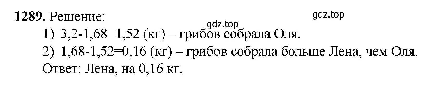 Решение номер 1289 (страница 285) гдз по математике 5 класс Мерзляк, Полонский, учебник
