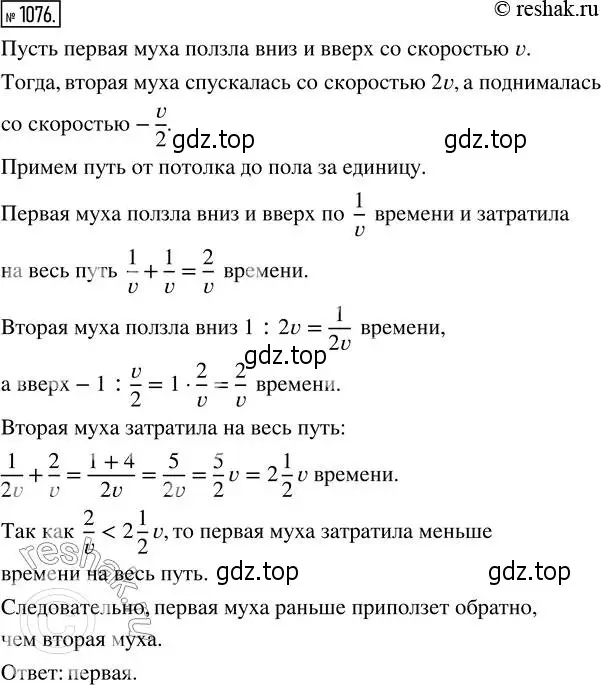 Решение 2. номер 1076 (страница 241) гдз по математике 5 класс Никольский, Потапов, учебник