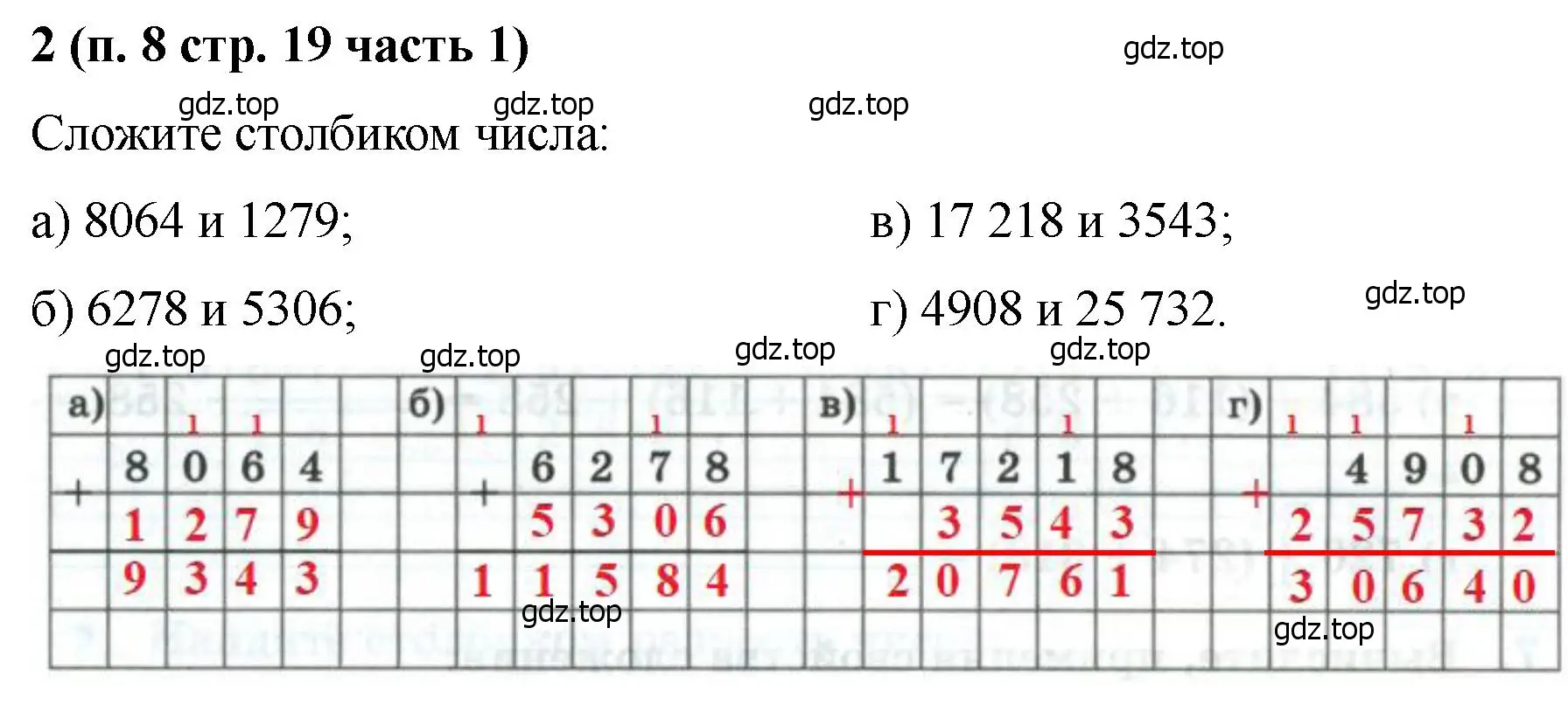 Решение номер 2 (страница 19) гдз по математике 5 класс Ткачева, рабочая тетрадь 1 часть