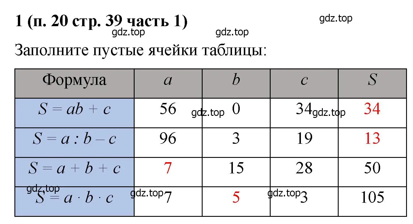 Решение номер 1 (страница 39) гдз по математике 5 класс Ткачева, рабочая тетрадь 1 часть