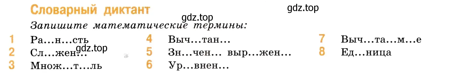 Условие номер Словарный диктант (страница 86) гдз по математике 5 класс Виленкин, Жохов, учебник 1 часть