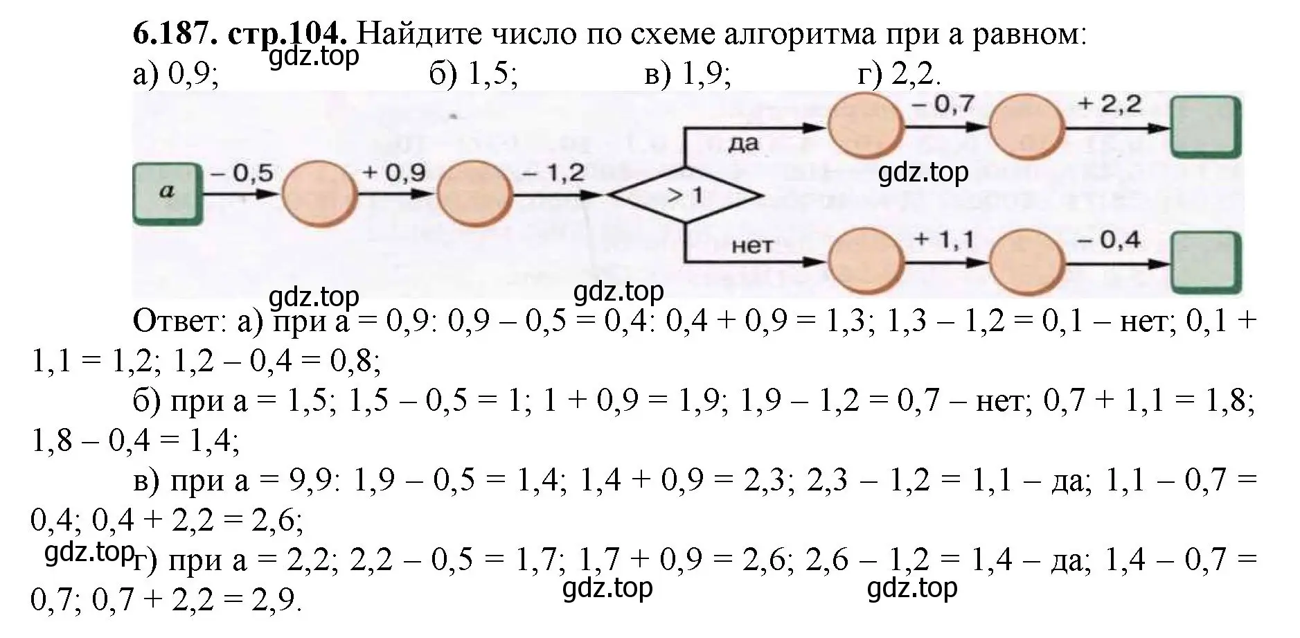 Решение номер 6.187 (страница 104) гдз по математике 5 класс Виленкин, Жохов, учебник 2 часть