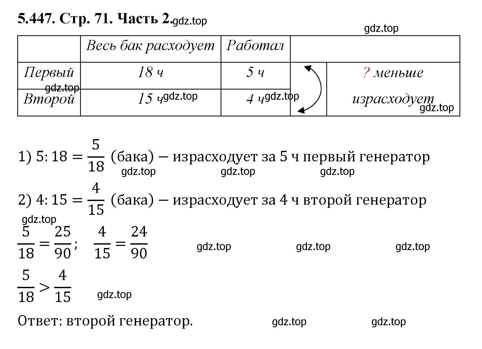 Решение номер 5.447 (страница 71) гдз по математике 5 класс Виленкин, Жохов, учебник 2 часть