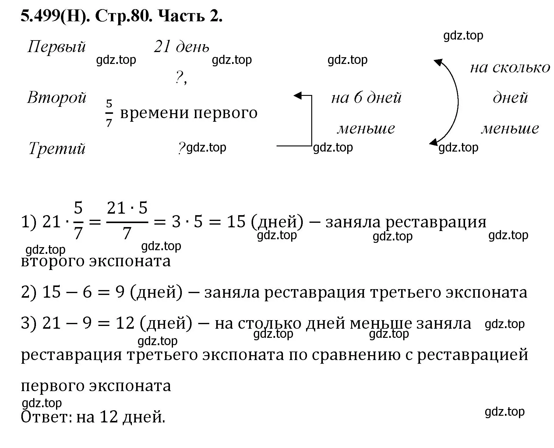 Решение номер 5.499 (страница 80) гдз по математике 5 класс Виленкин, Жохов, учебник 2 часть