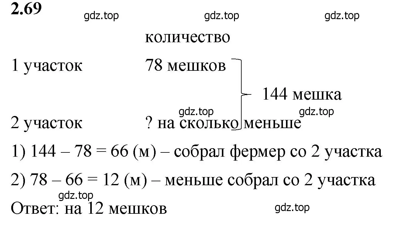 Решение 2. номер 2.69 (страница 54) гдз по математике 5 класс Виленкин, Жохов, учебник 1 часть