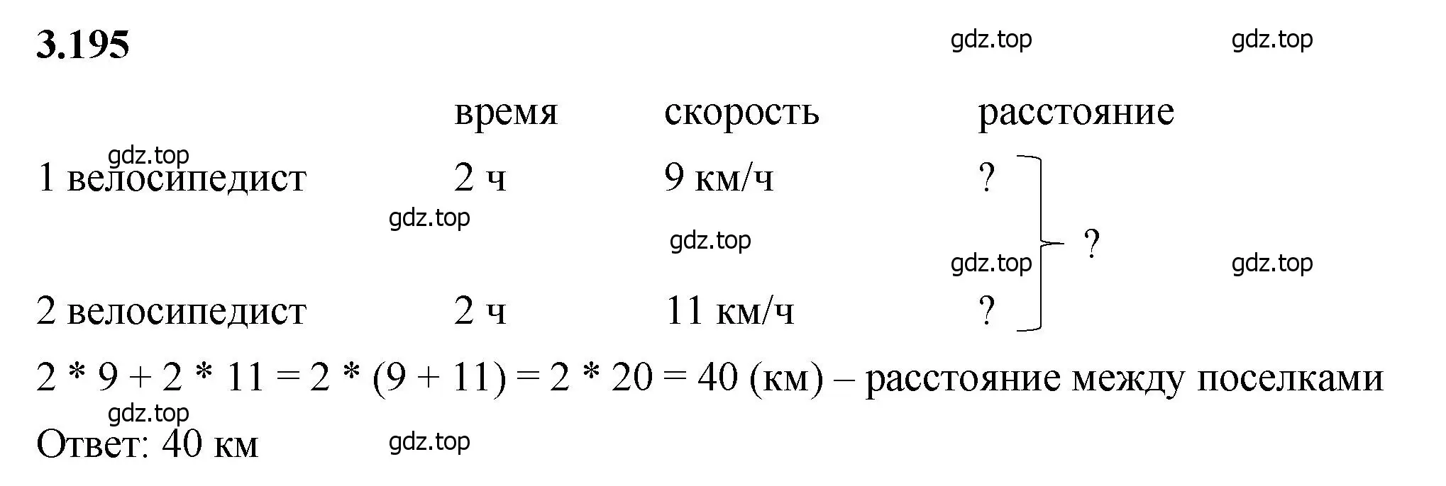 Решение 2. номер 3.195 (страница 100) гдз по математике 5 класс Виленкин, Жохов, учебник 1 часть