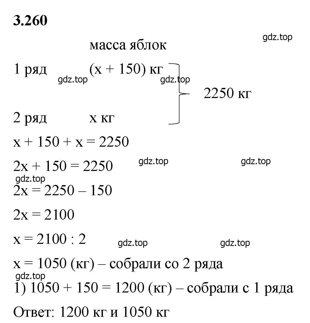 Решение 2. номер 3.260 (страница 105) гдз по математике 5 класс Виленкин, Жохов, учебник 1 часть