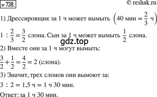 Решение 2. номер 738 (страница 169) гдз по математике 6 класс Петерсон, Дорофеев, учебник 3 часть