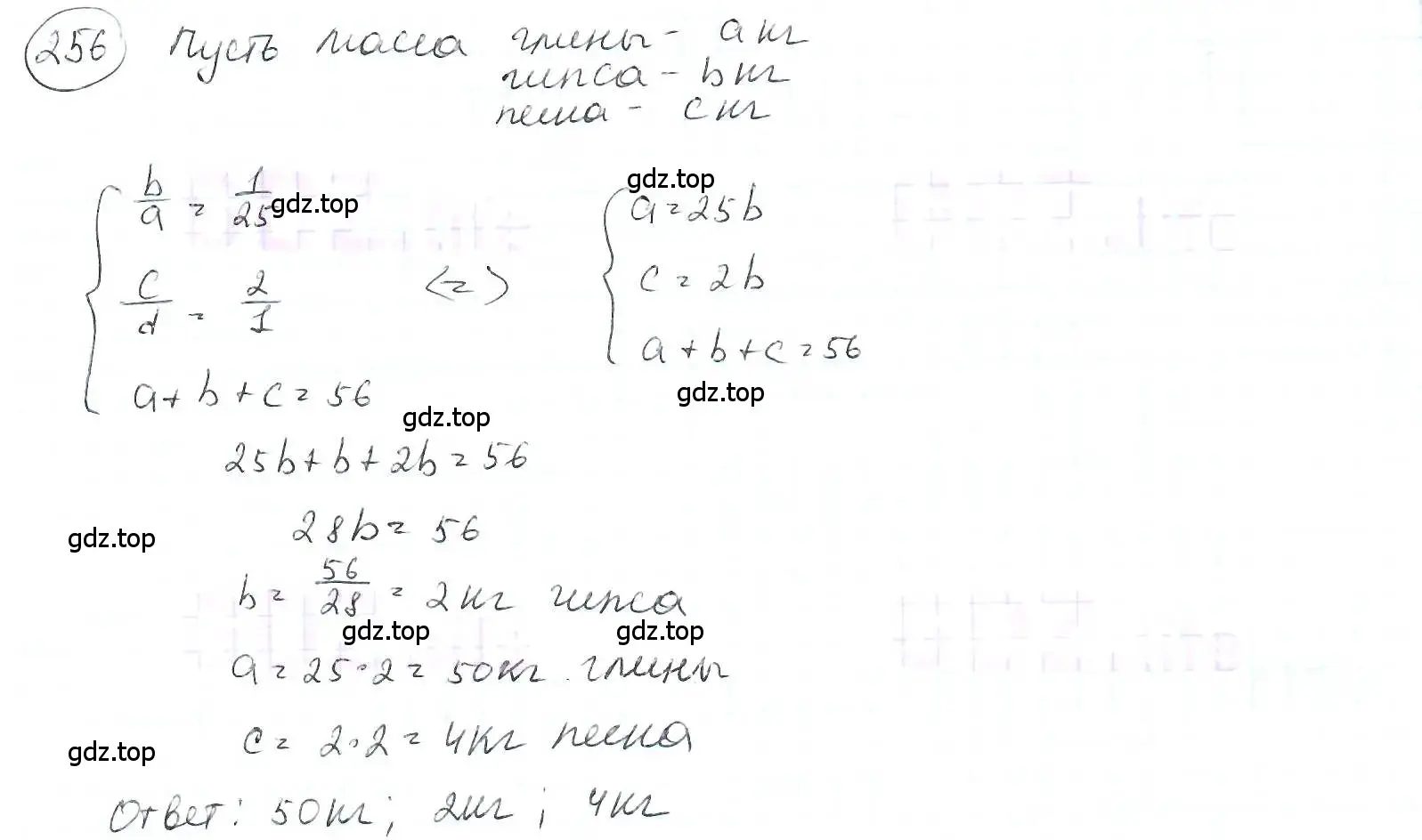 Решение 3. номер 256 (страница 62) гдз по математике 6 класс Петерсон, Дорофеев, учебник 2 часть