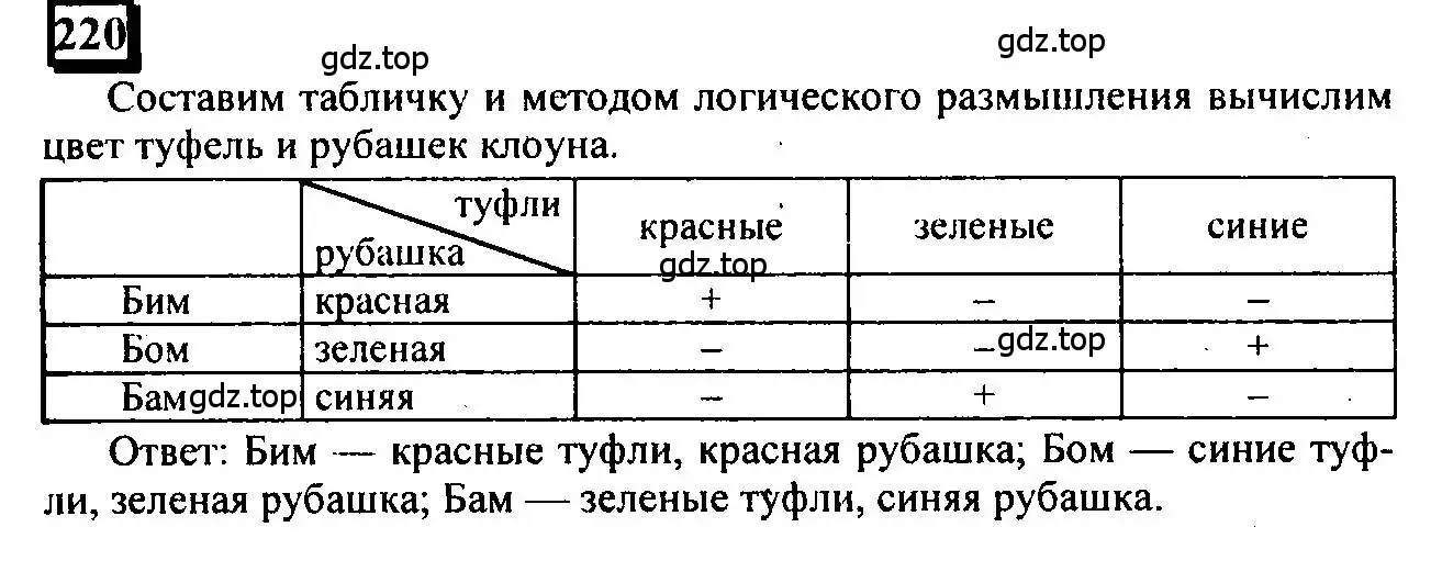 Решение 4. номер 220 (страница 55) гдз по математике 6 класс Петерсон, Дорофеев, учебник 1 часть