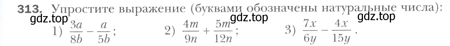 Условие номер 313 (страница 65) гдз по математике 6 класс Мерзляк, Полонский, учебник