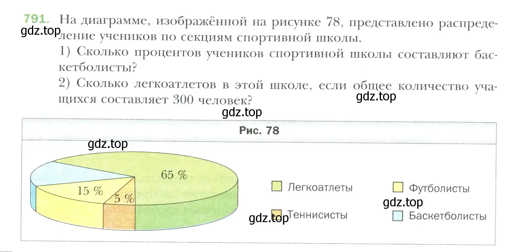 Условие номер 791 (страница 170) гдз по математике 6 класс Мерзляк, Полонский, учебник