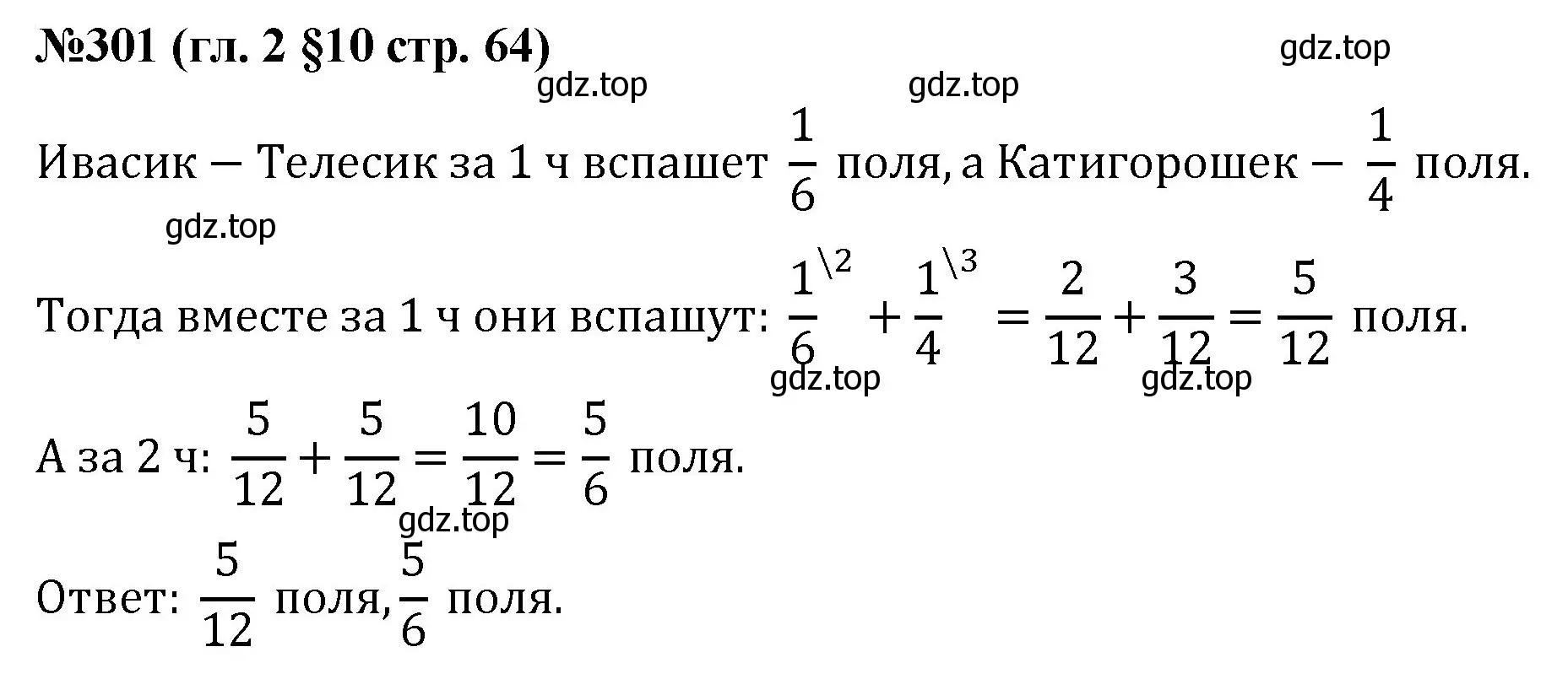 Решение номер 301 (страница 64) гдз по математике 6 класс Мерзляк, Полонский, учебник