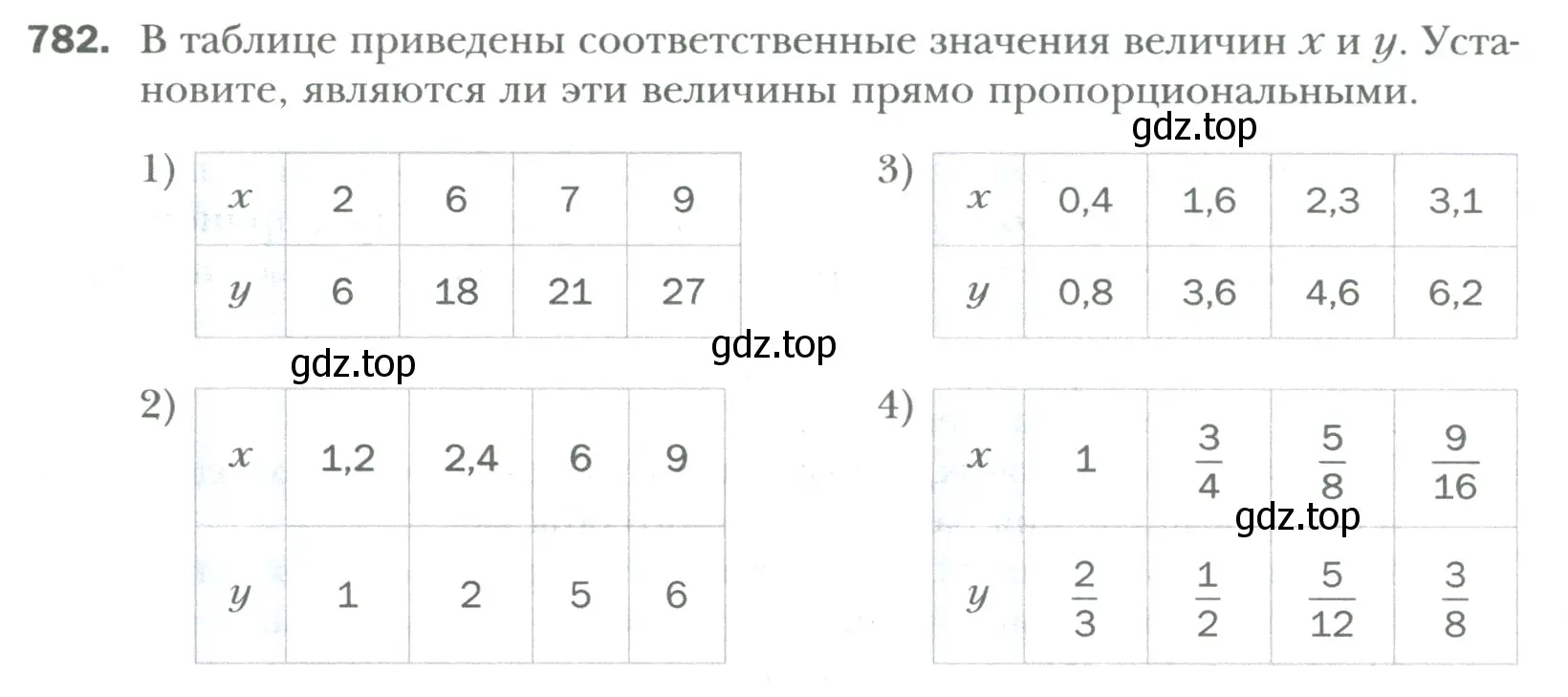 Условие номер 782 (страница 154) гдз по математике 6 класс Мерзляк, Полонский, учебник