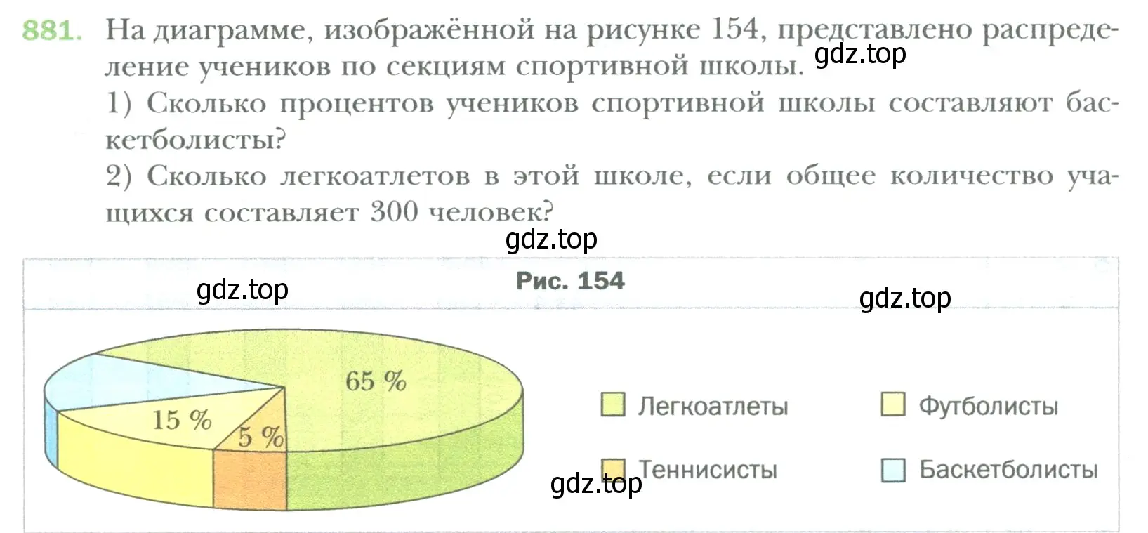 Условие номер 881 (страница 178) гдз по математике 6 класс Мерзляк, Полонский, учебник