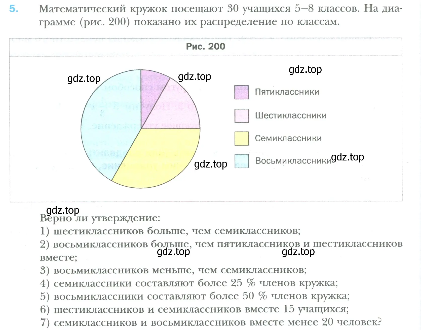 Условие номер 5 (страница 262) гдз по математике 6 класс Мерзляк, Полонский, учебник