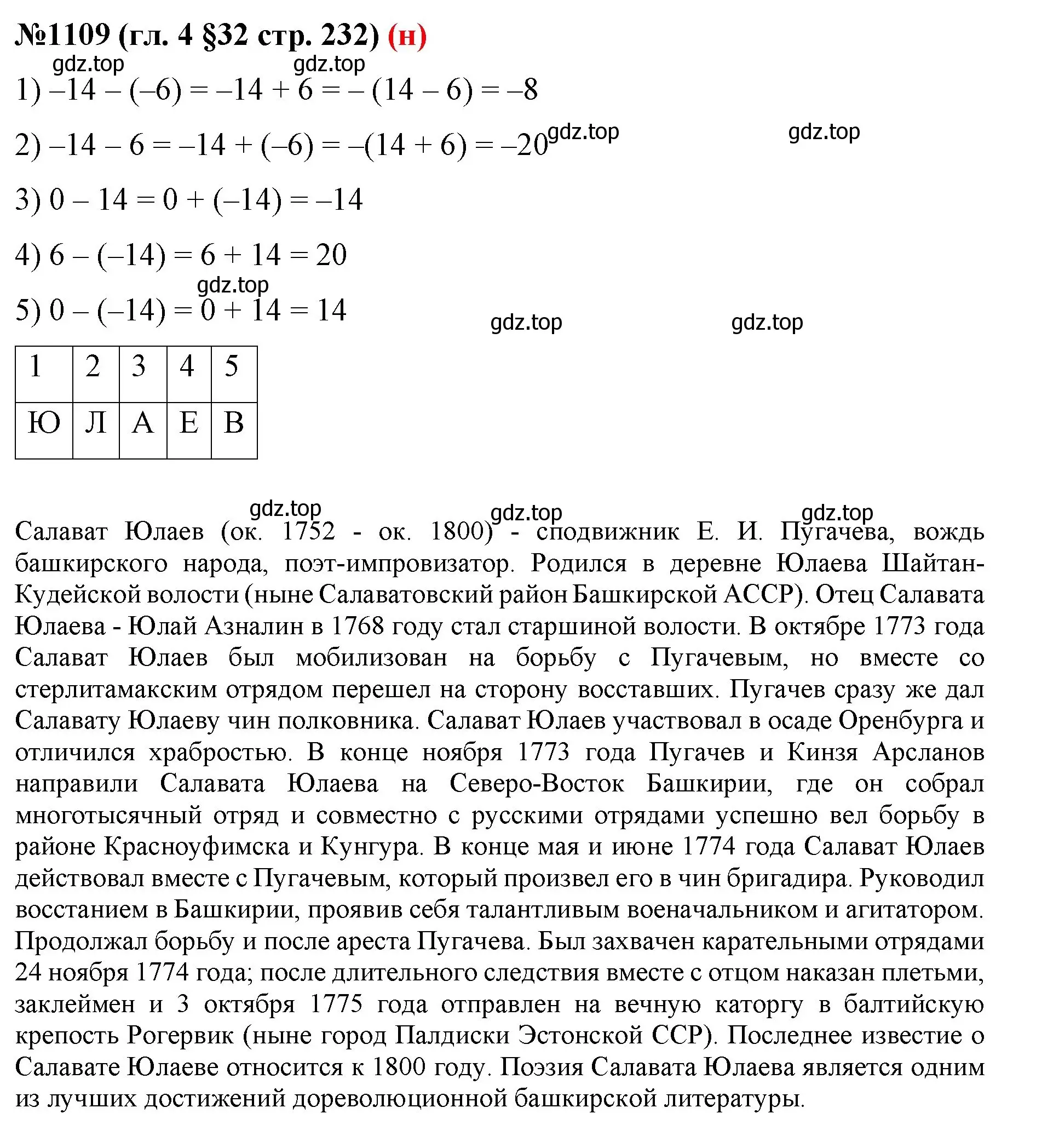 Решение номер 1109 (страница 232) гдз по математике 6 класс Мерзляк, Полонский, учебник