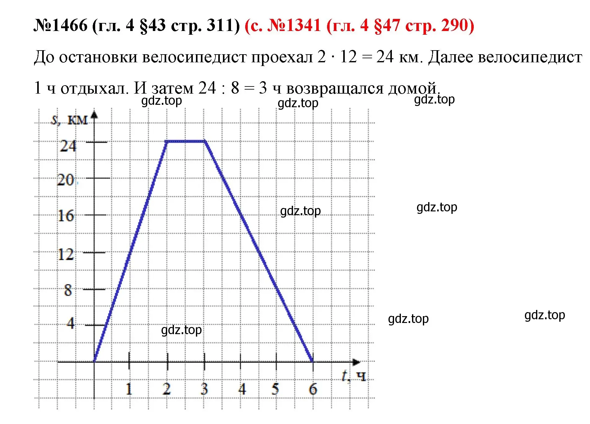 Решение номер 1466 (страница 311) гдз по математике 6 класс Мерзляк, Полонский, учебник