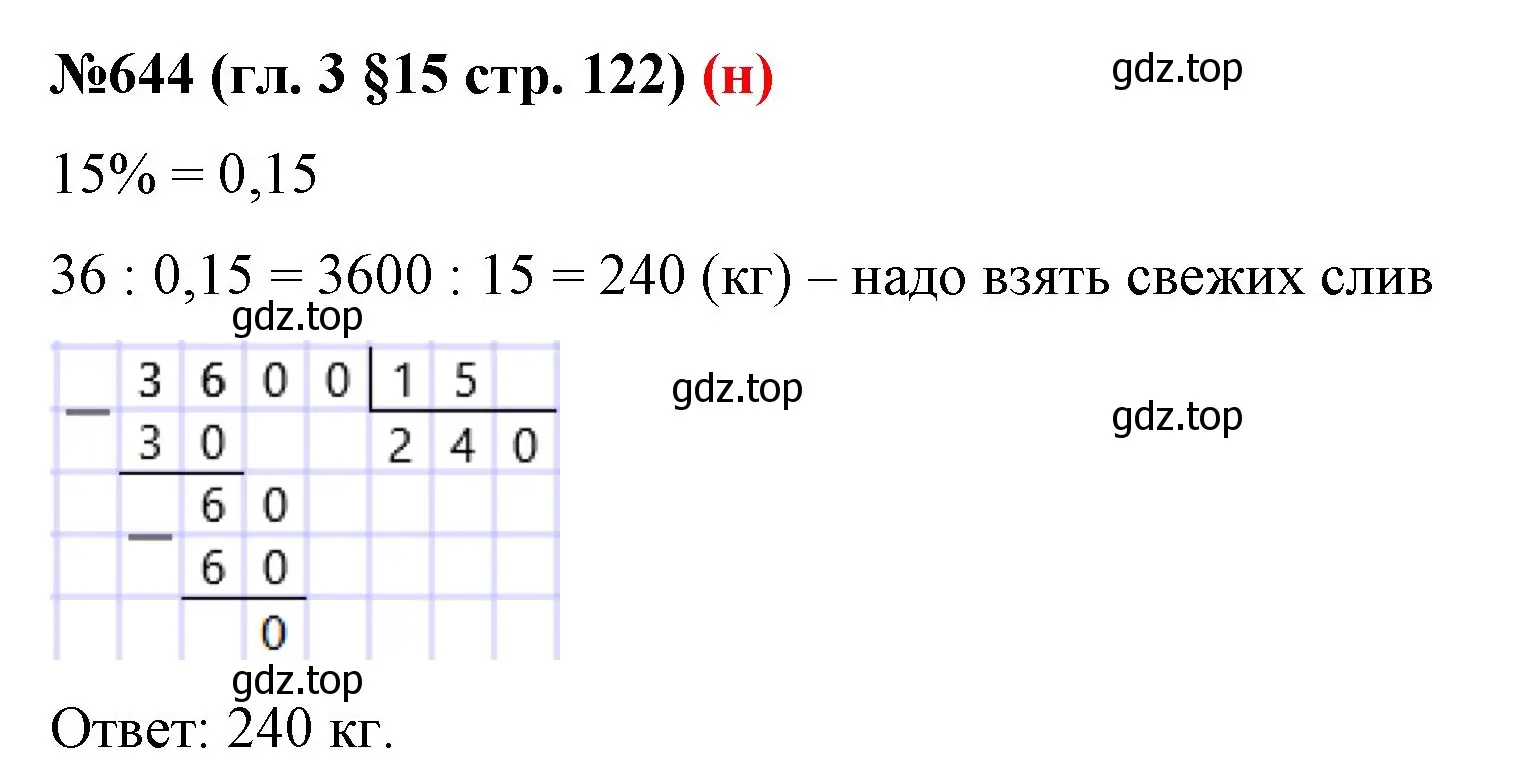 Решение номер 644 (страница 122) гдз по математике 6 класс Мерзляк, Полонский, учебник