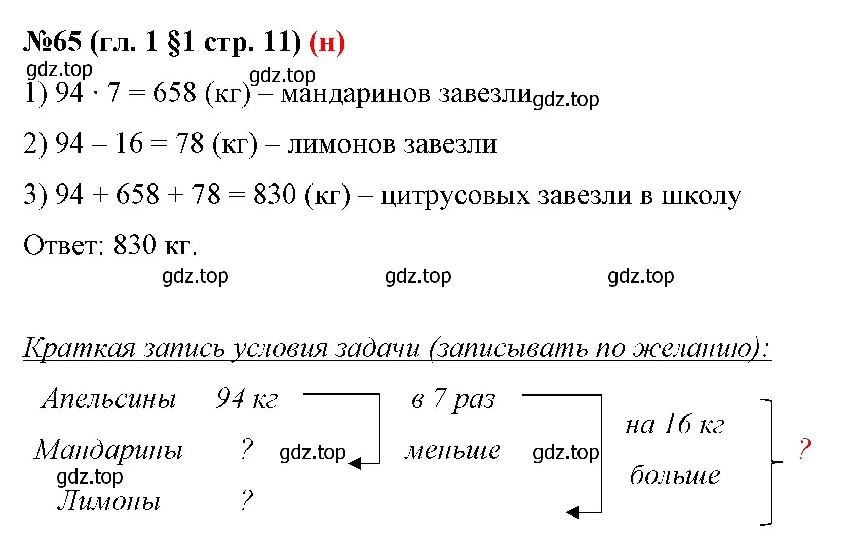 Решение номер 65 (страница 11) гдз по математике 6 класс Мерзляк, Полонский, учебник