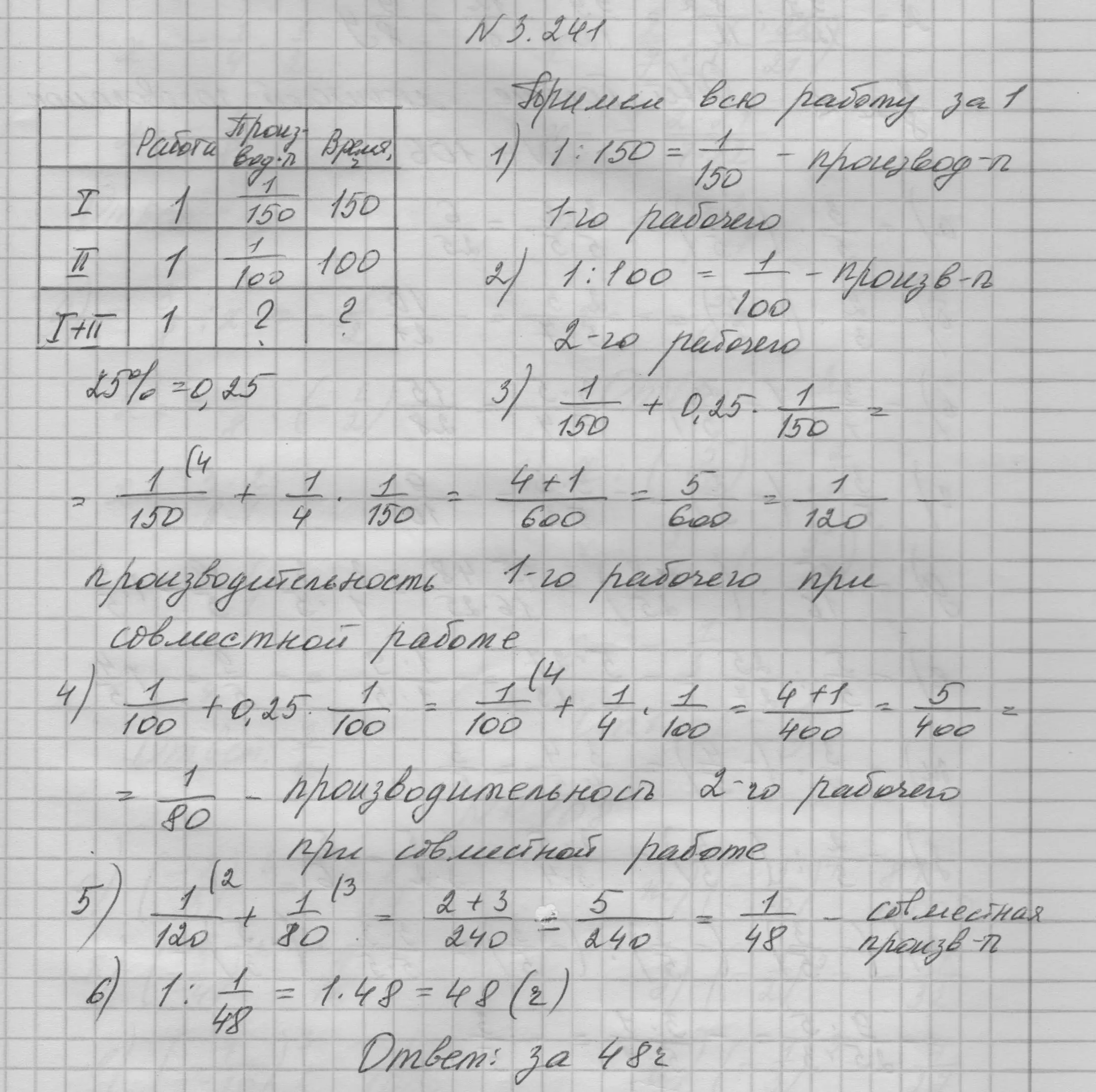 Решение номер 3.241 (страница 129) гдз по математике 6 класс Никольский, Потапов, учебное пособие