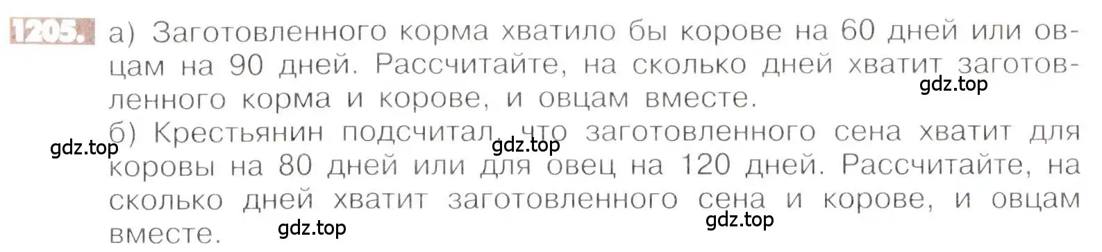 Условие номер 1205 (страница 241) гдз по математике 6 класс Никольский, Потапов, учебник