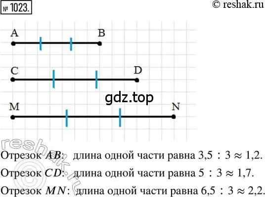 Решение 2. номер 1023 (страница 207) гдз по математике 6 класс Никольский, Потапов, учебник