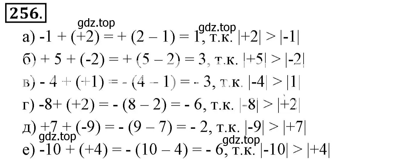 Решение 3. номер 256 (страница 54) гдз по математике 6 класс Никольский, Потапов, учебник