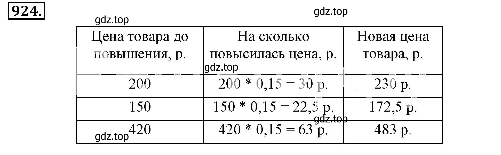 Решение 3. номер 924 (страница 179) гдз по математике 6 класс Никольский, Потапов, учебник