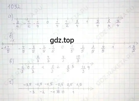 Решение 5. номер 1052 (страница 212) гдз по математике 6 класс Никольский, Потапов, учебник