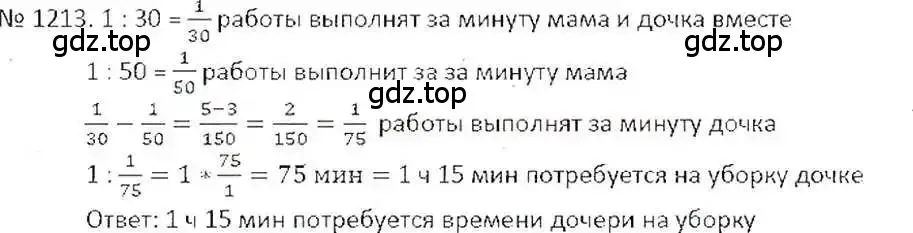 Решение 7. номер 1213 (страница 241) гдз по математике 6 класс Никольский, Потапов, учебник