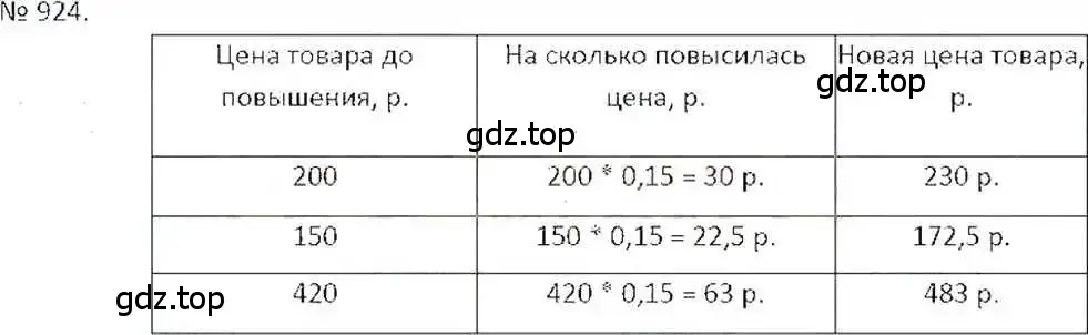 Решение 7. номер 924 (страница 179) гдз по математике 6 класс Никольский, Потапов, учебник