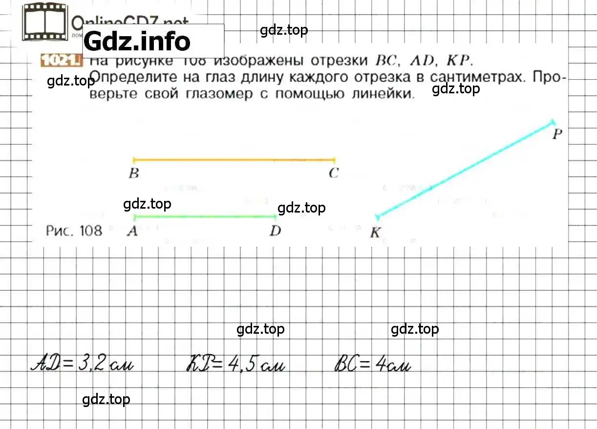 Решение 8. номер 1021 (страница 207) гдз по математике 6 класс Никольский, Потапов, учебник