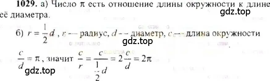 Решение 9. номер 1029 (страница 209) гдз по математике 6 класс Никольский, Потапов, учебник