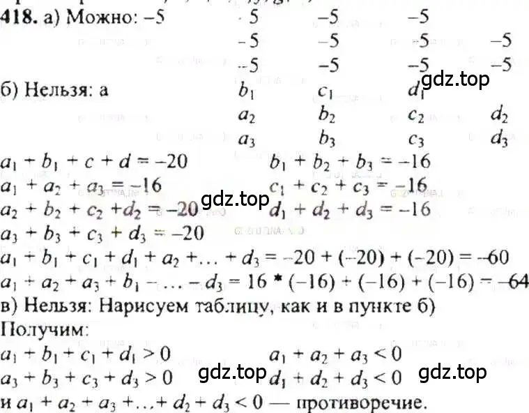 Решение 9. номер 418 (страница 84) гдз по математике 6 класс Никольский, Потапов, учебник