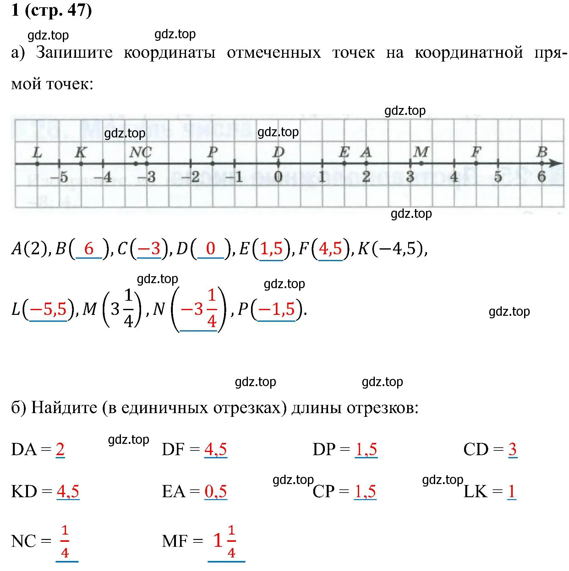 Решение номер 1 (страница 47) гдз по математике 6 класс Ткачева, рабочая тетрадь