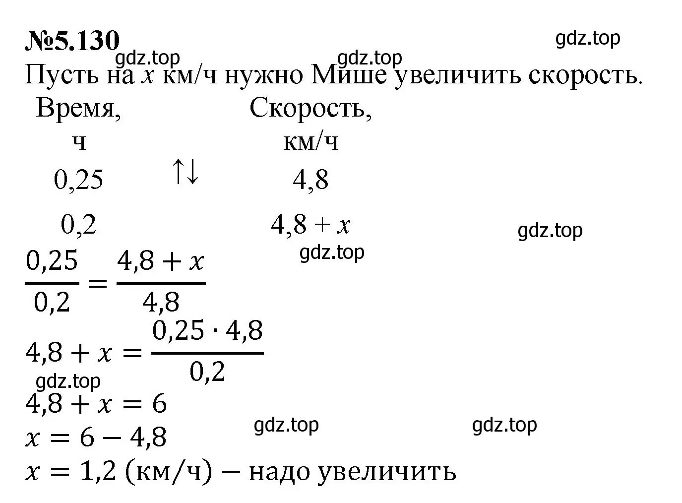 Решение номер 5.130 (страница 95) гдз по математике 6 класс Виленкин, Жохов, учебник 2 часть