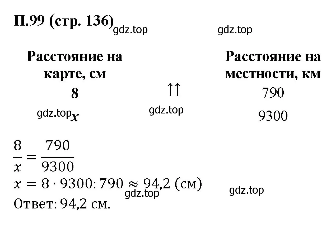 Решение номер 99 (страница 136) гдз по математике 6 класс Виленкин, Жохов, учебник 2 часть