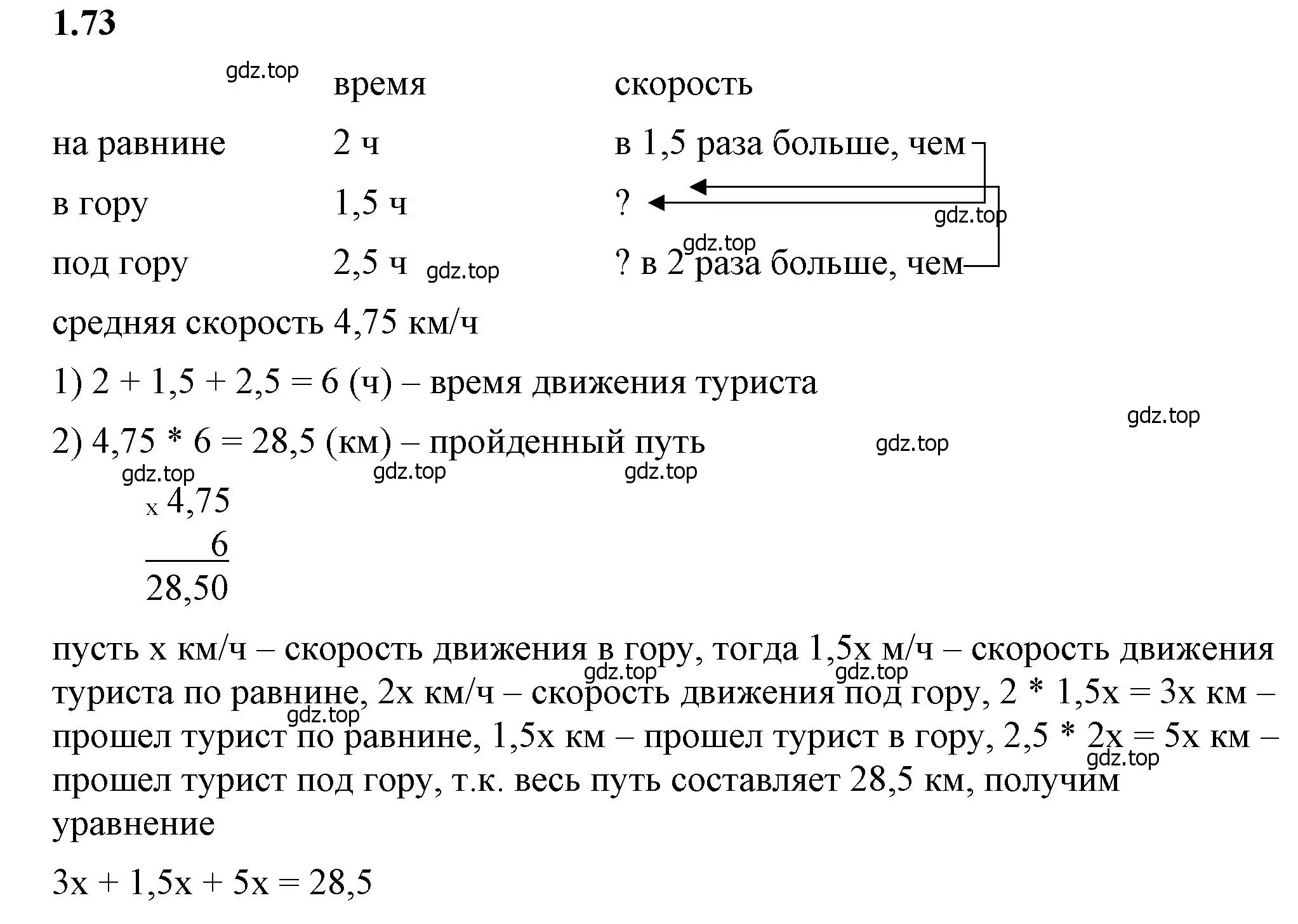 Решение 2. номер 1.73 (страница 23) гдз по математике 6 класс Виленкин, Жохов, учебник 1 часть