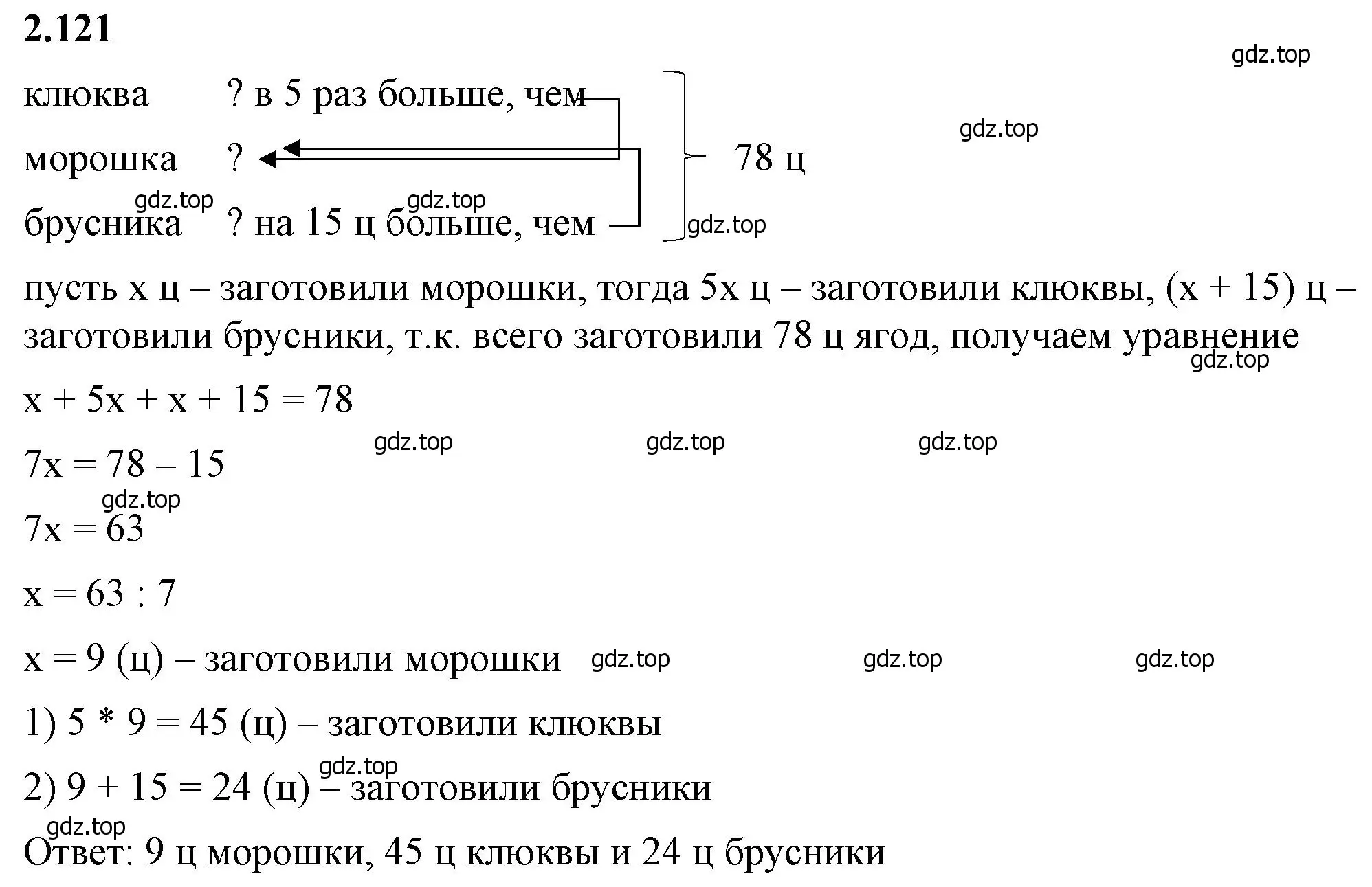 Решение 2. номер 2.121 (страница 58) гдз по математике 6 класс Виленкин, Жохов, учебник 1 часть