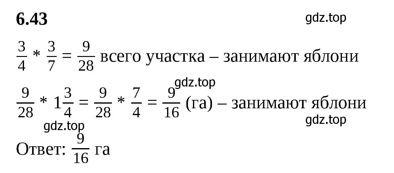 Решение 2. номер 6.43 (страница 104) гдз по математике 6 класс Виленкин, Жохов, учебник 2 часть