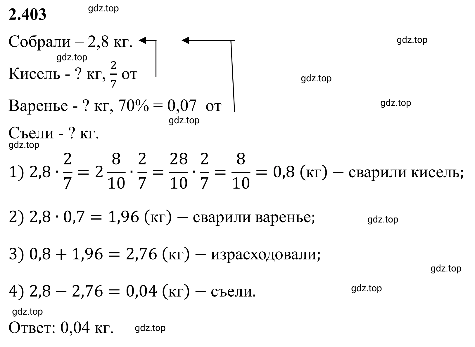 Решение 3. номер 2.403 (страница 98) гдз по математике 6 класс Виленкин, Жохов, учебник 1 часть