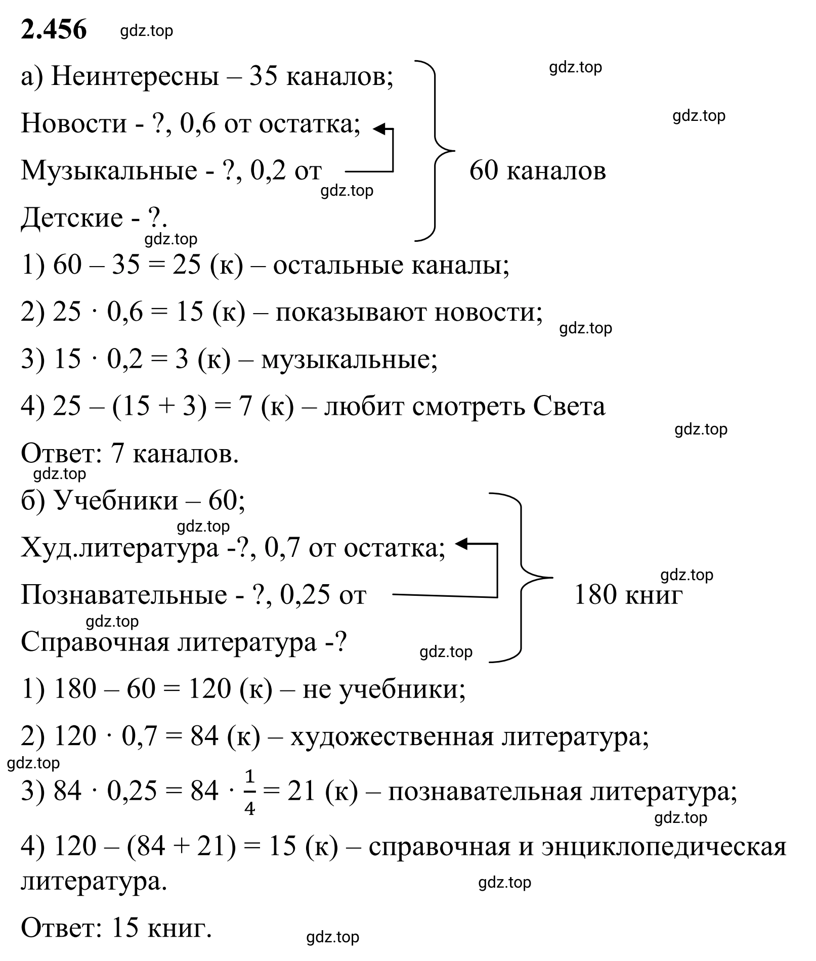 Решение 3. номер 2.456 (страница 104) гдз по математике 6 класс Виленкин, Жохов, учебник 1 часть