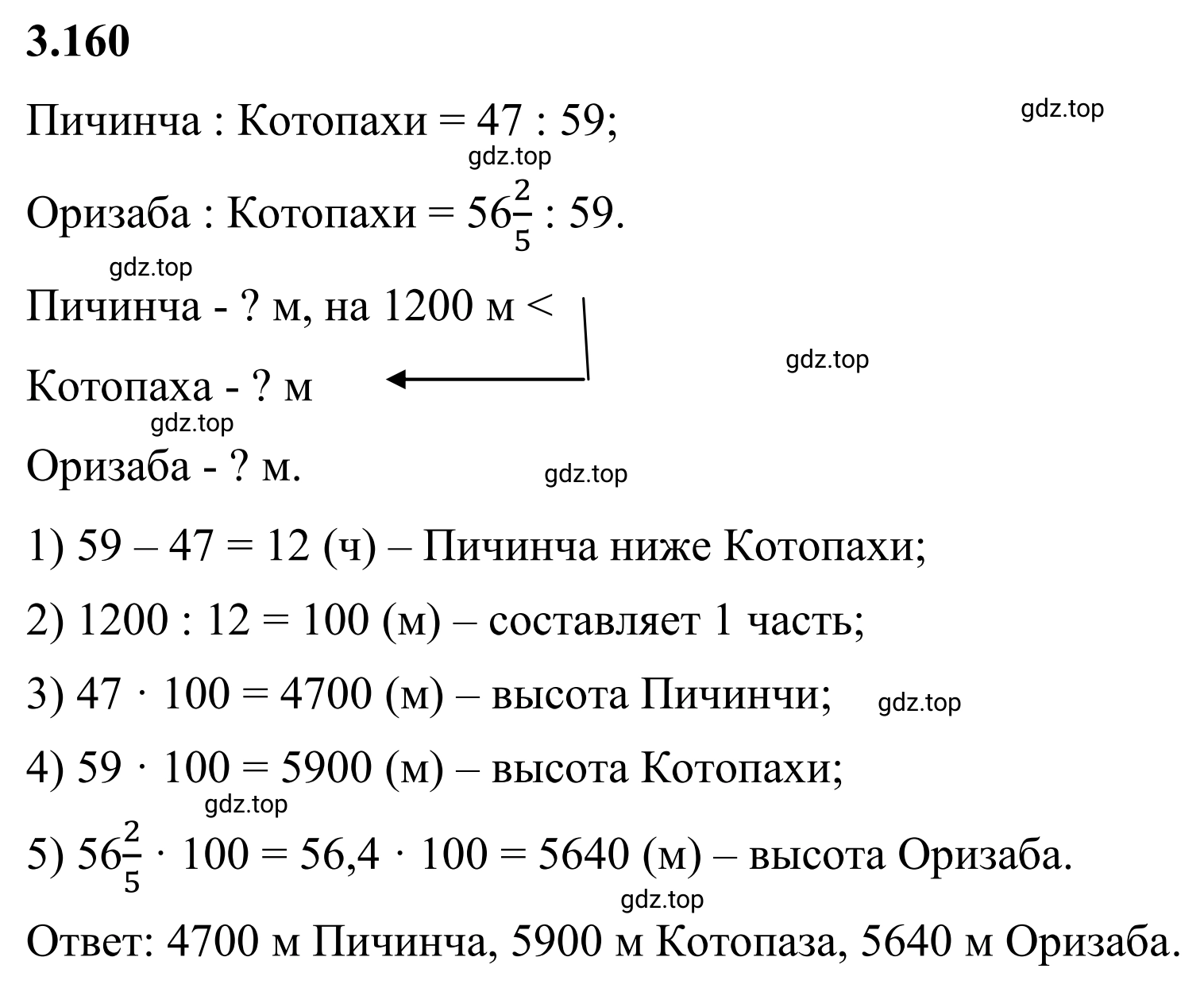 Решение 3. номер 3.160 (страница 148) гдз по математике 6 класс Виленкин, Жохов, учебник 1 часть