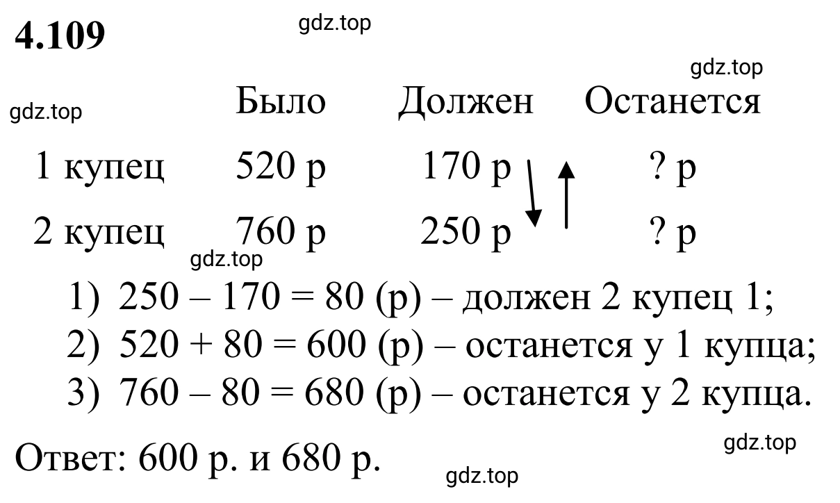 Решение 3. номер 4.109 (страница 26) гдз по математике 6 класс Виленкин, Жохов, учебник 2 часть