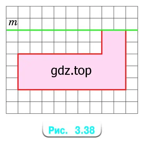 Изобразите рисунок 3.38 в тетради. Постройте фигуру, симметричную данной области относительно прямой m