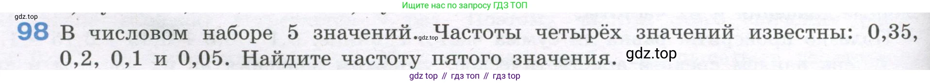 ГДЗ Алгебра, 7-9 класс Учебник, авторы: Высоцкий Иван Ростиславович, Ященко Иван Валериевич, издательство Просвещение, Москва, 2023, зелёного цвета, Часть 1, страница 60, номер 98, Условие
