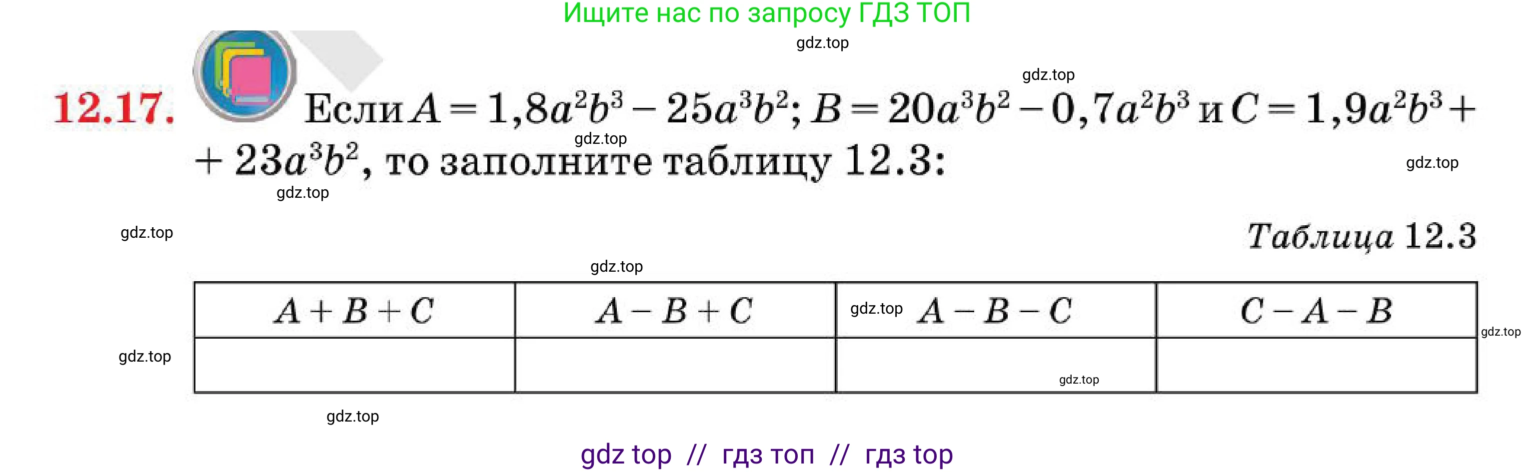 Алгебра, 7 класс Учебник, авторы: Абылкасымова Алма Есимбековна, Кучер Татьяна Павловна, Корчевский Владимир Евгеньевич, Жумагулова Зауре Абдыкеновна, издательство Мектеп, Алматы, 2025, зелёного цвета, страница 91, номер 12.17, Условие