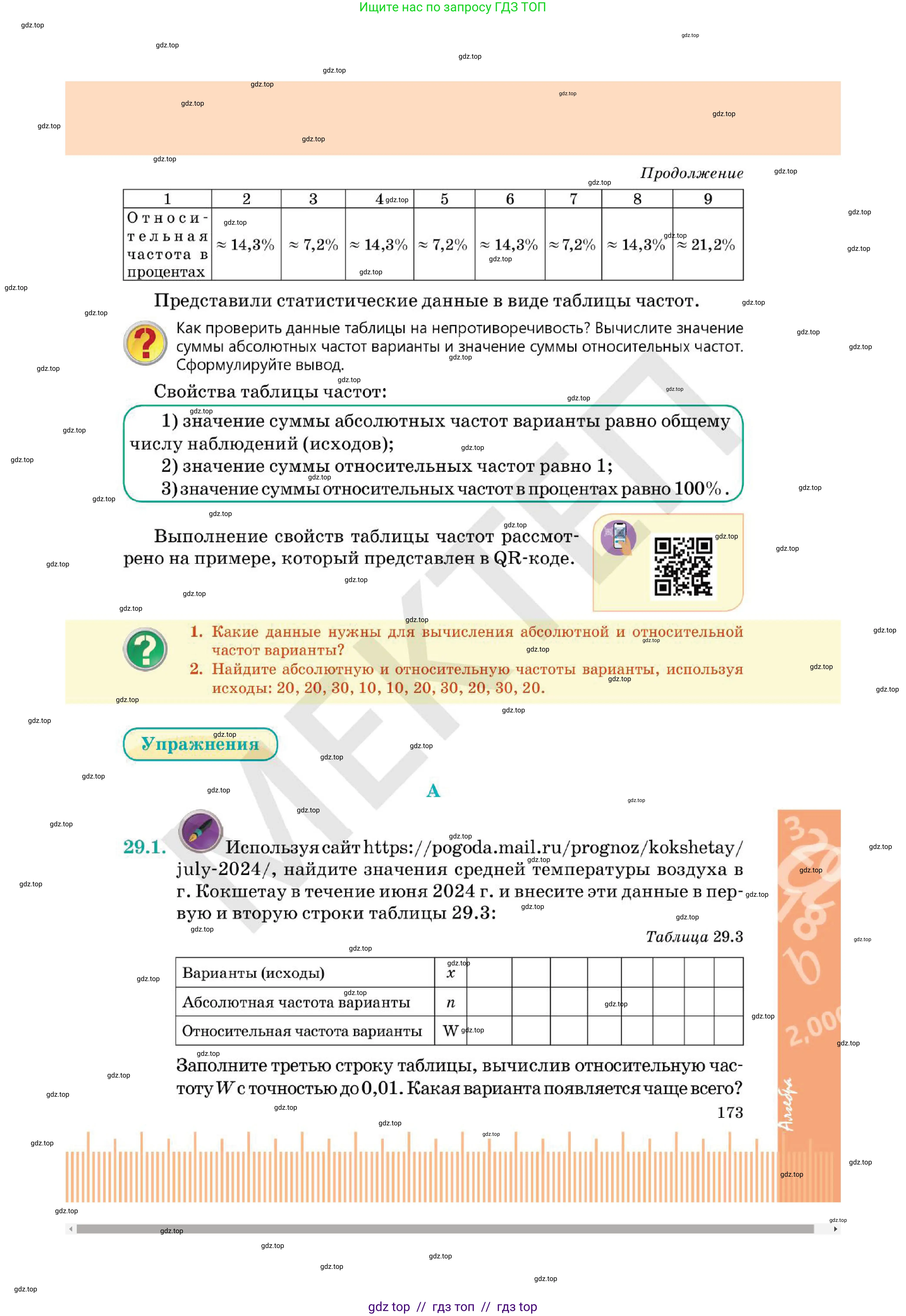 Алгебра, 7 класс Учебник, авторы: Абылкасымова Алма Есимбековна, Кучер Татьяна Павловна, Корчевский Владимир Евгеньевич, Жумагулова Зауре Абдыкеновна, издательство Мектеп, Алматы, 2025, зелёного цвета, страница 173