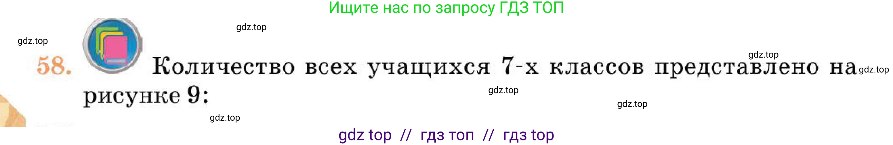 Алгебра, 7 класс Учебник, авторы: Абылкасымова Алма Есимбековна, Кучер Татьяна Павловна, Корчевский Владимир Евгеньевич, Жумагулова Зауре Абдыкеновна, издательство Мектеп, Алматы, 2025, зелёного цвета, страница 266, номер 58, Условие